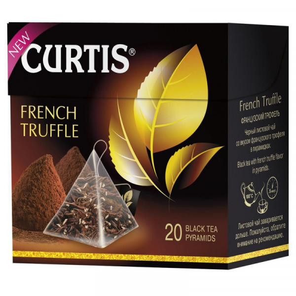 Чай Curtis 20 пак*1,7 гр., черный, пирамидка, со вкусом шоколада, French Truffle