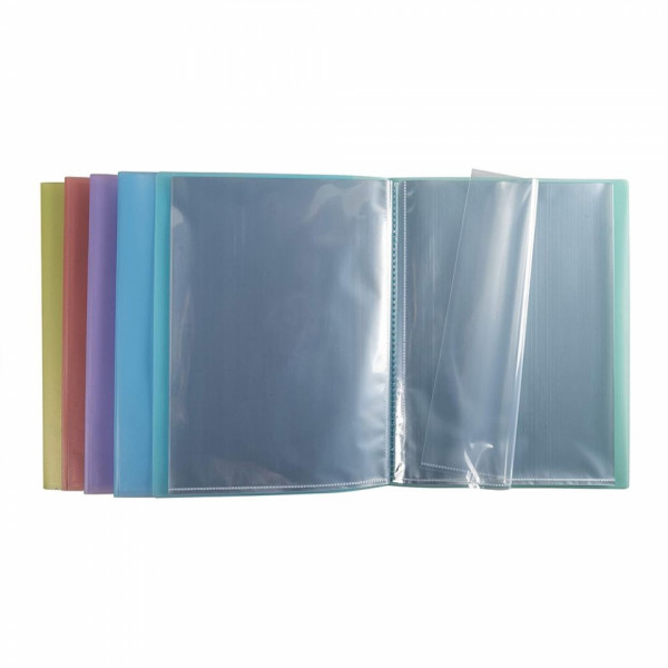 Папка на 20 карманов Chromaline Pastel пласт., ассорти