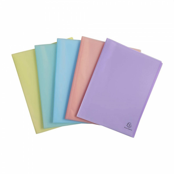 Папка на 40 карманов Chromaline Pastel пласт., ассорти