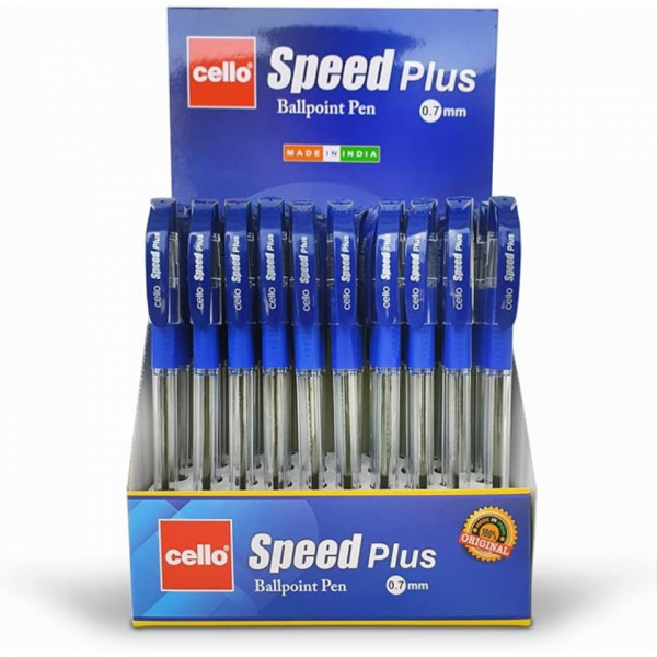 Ручка шарик. Speed Plus 0,7 мм, пласт., прозр., стерж. синий