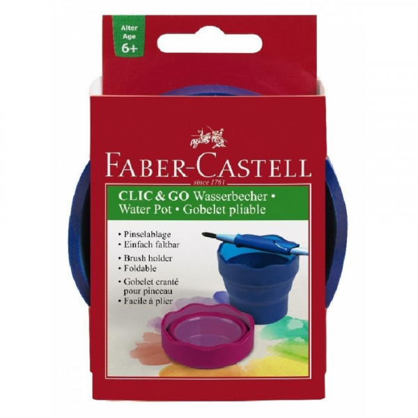 Стакан-непроливайка Clic&CO Faber-Castell, розов.