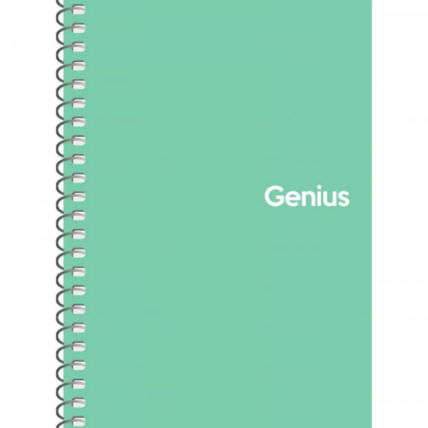 Блокнот А6 80 л., в клетку Genius mini 2, обл. пласт., спираль сбоку, ассорти