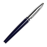 Ручка роллер Calais Chrome & Blue Lacquer 0,7 мм, метал., подарочн. упак., синий/серебристый, стерж. черный
