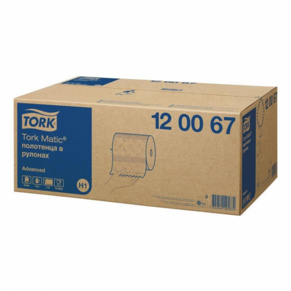Полотенца бумажные TORK Matic Advanced в рулонах, 2-сл, H1, 150м