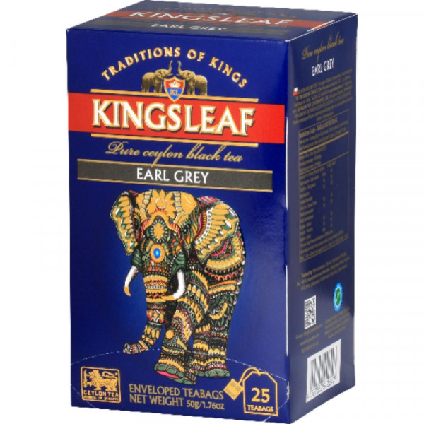 Чай Kings Leaf 25 пак*2 г., черный, Earl Grey