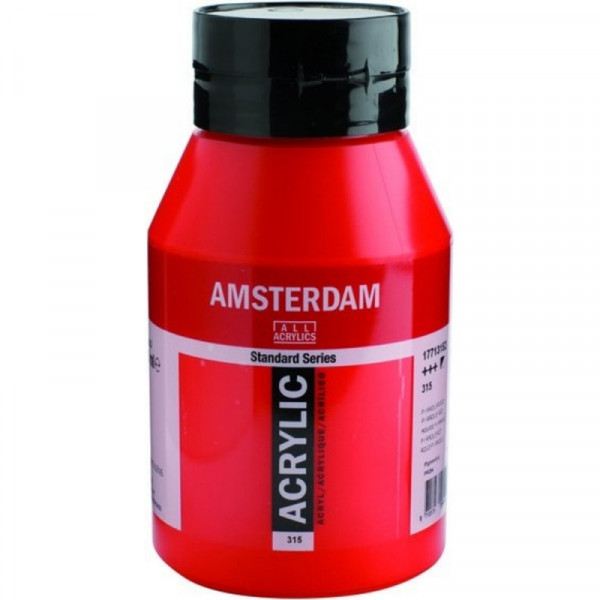 Краски акриловые Amsterdam 315 пиррол красный, 1000 мл., банка