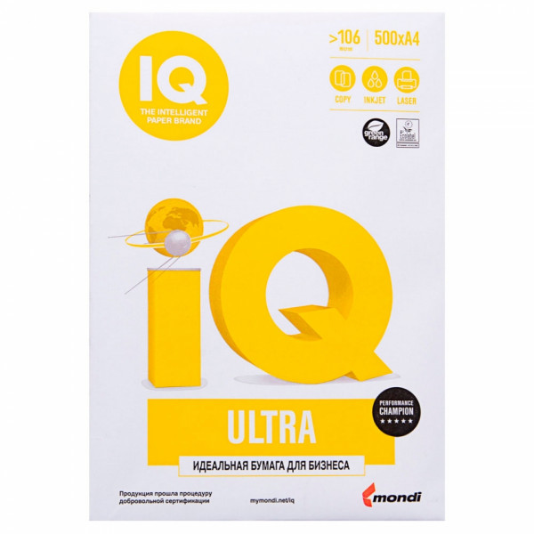 бумага   A4 80г/м 500л IQ Ultra new