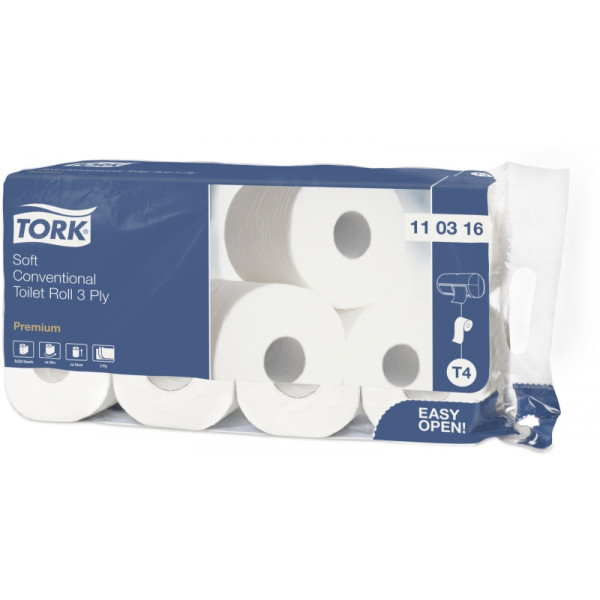 Бумага туалетная  TORK Premium T4, 8 рул, 30м, 3-сл.