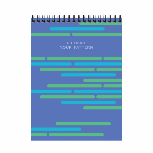 Блокнот А5 148*200 мм, 40 л., в клетку Your pattern спираль сверху, обл. карт., ассорти