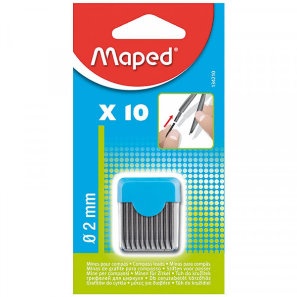 Грифель д/циркуля 2 мм Maped 10 шт., блистер