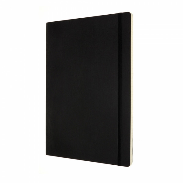 Блокнот А4 210*297 мм, 96 л., тонир, в клетку Classic Soft интегральн. обл. полиуретан., на резинке, черный