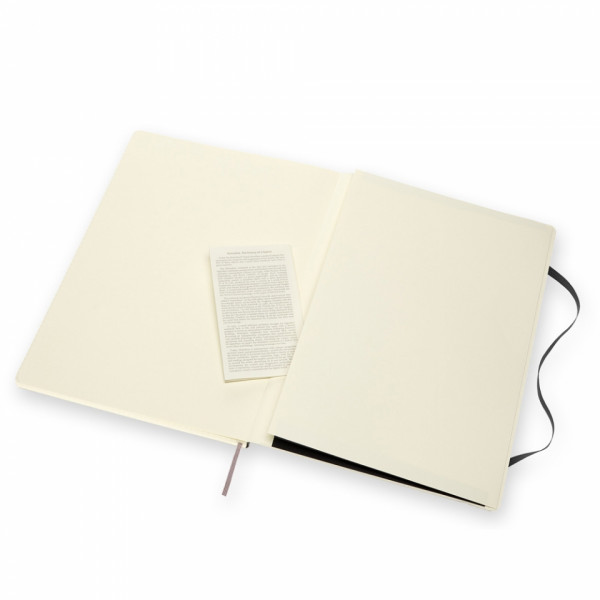 Блокнот А4 210*297 мм, 96 л., тонир, в клетку Classic Soft интегральн. обл. полиуретан., на резинке, черный