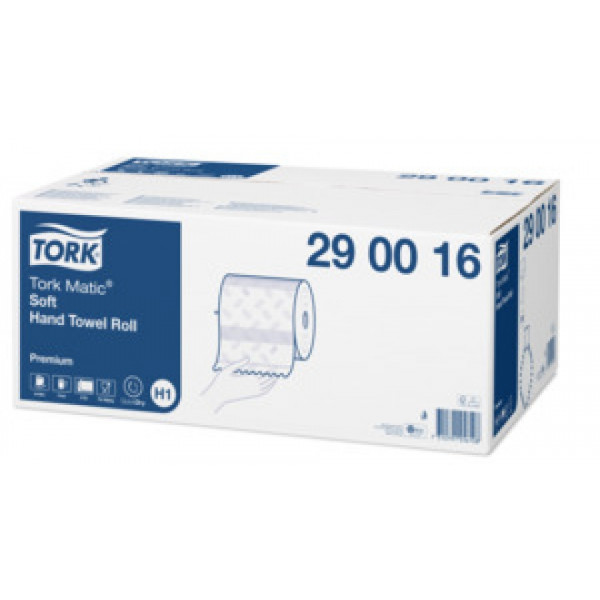 Полотенца бумажные TORK Matic Premium в рулонах мягкие 2-сл, H1, 100м