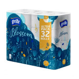 Бумага туалетная GRITE Blossom 1х32 3 слоя 18,75 м/рулон