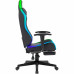 Кресло игровое Defender Watcher черный,эко.кожа,крестов.пластик, подсветка