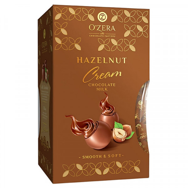 Конфеты шоколадные O`Zera Hazelnut cream 200 гр., c ореховой начинкой Конфеты шоколадные O`Zera Hazelnut cream 200 гр., c ореховой начинкой