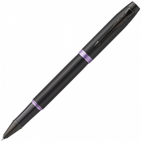 Ручка роллер IM Vibrant Rings T315 Amethyst Purple PVD 0,5 мм, метал., подарочн. упак., черный/фиолетовый, стерж. черный Ручка роллер IM Vibrant Rings T315 Amethyst Purple PVD 0,5 мм, метал., подарочн. упак., черный/фиолетовый, стерж. черный