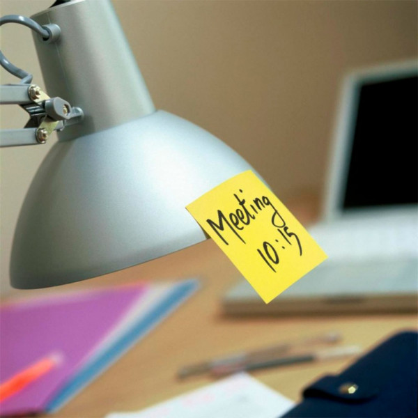 Бумага д/з на кл. осн. 76*76 мм Post-it Notes 100 л., желтый неон