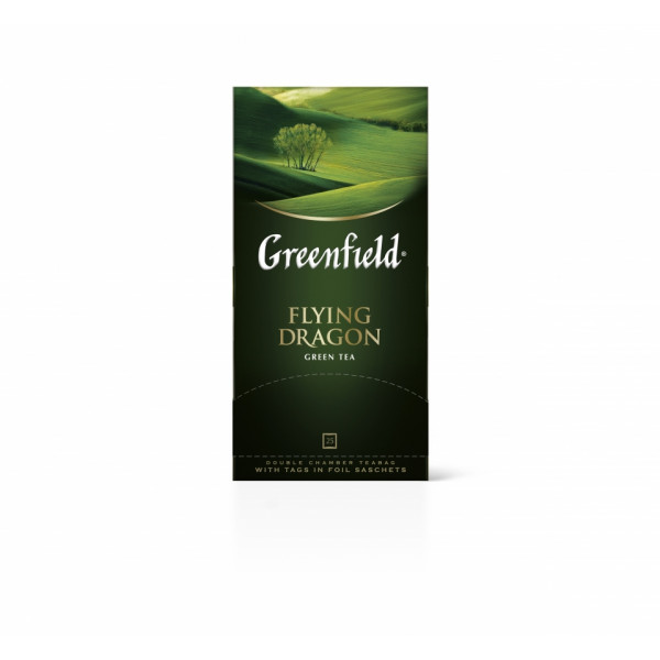Чай Greenfield 100 пак*2 гр., китайский зеленый, Flying Dragon