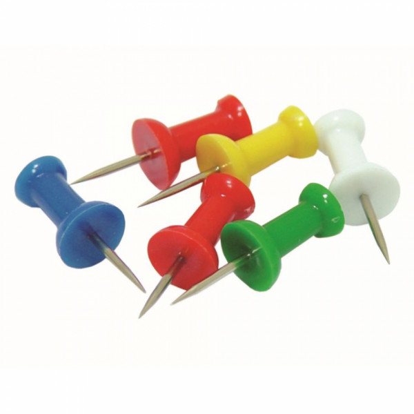 иглы-кнопки пешки Office products 100 шт. ассорти