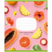 Тетрадь А5 12 л., клет. Fruits & flowers скоба сбоку, обл. карт., УФ-лак, ассорти