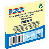 Бумага д/з на кл. осн. 76*76 мм Donau Neon 100 л., желтый неон Бумага д/з на кл. осн. 76*76 мм Donau Neon 100 л., желтый неон