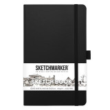 Скетчбук Sketchmarker 13*21 см, 140 г/м2, 80 л., черный