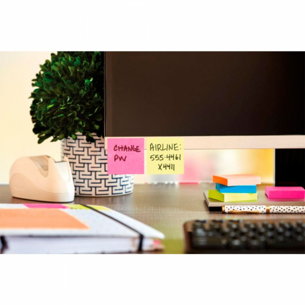 Бумага д/з на кл. осн. 76*76 мм Post-it Notes 100 л., желтый неон