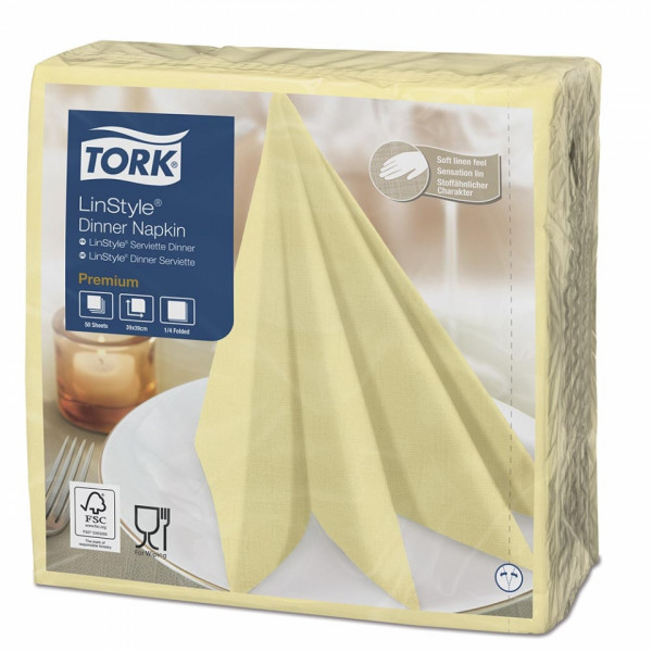 Салфетки Tork Linstyle, цв.белый, 50шт, 4F