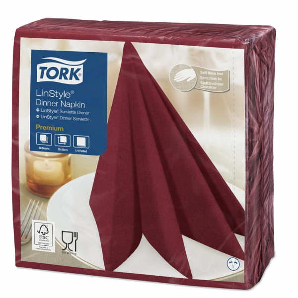 Салфетки Tork Linstyle, цв.белый, 50шт, 4F