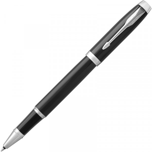 Ручка роллер IM Black Lacquer CT 0,5 мм, метал., подарочн. упак., черный/серебристый, стерж. черный