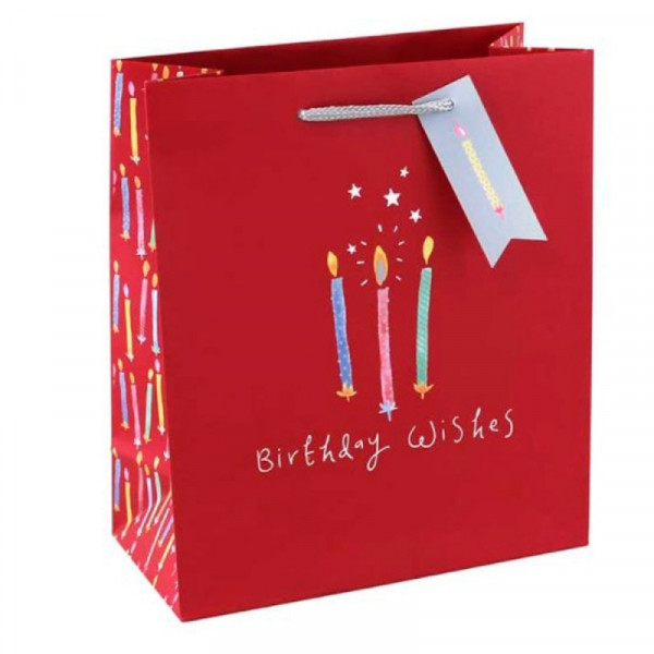 Пакет бумажный подарочный 26,5x14x33 см BDAY WISHES CANDLE