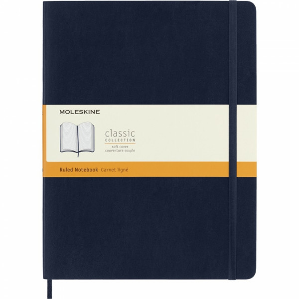 Блокнот А4- 190*250 мм, 96 л., тонир., лин. Classic Soft Xlarge интегральн. обл. полиуретан., на резинке, красный