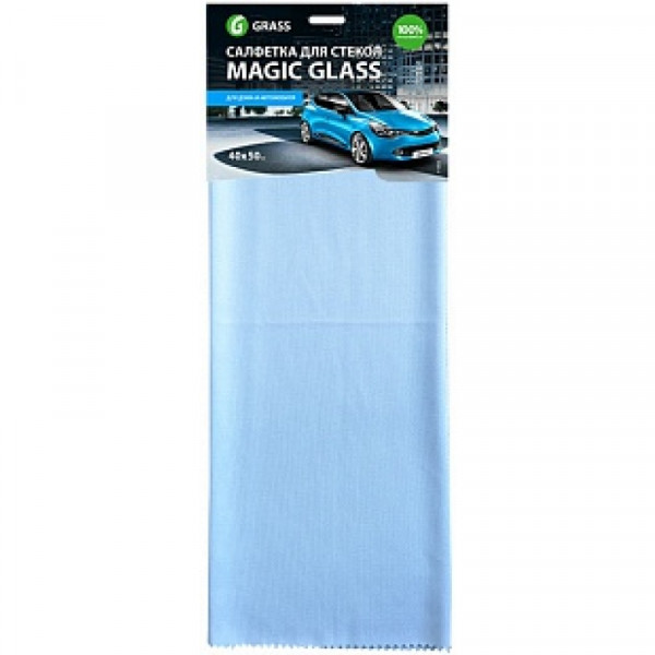 Салфетка д/окон и стекла из микроволокна Magic Glass 40*50 см, голубой, 10 шт./уп. Салфетка д/окон и стекла из микроволокна Magic Glass 40*50 см, голубой, 10 шт./уп.