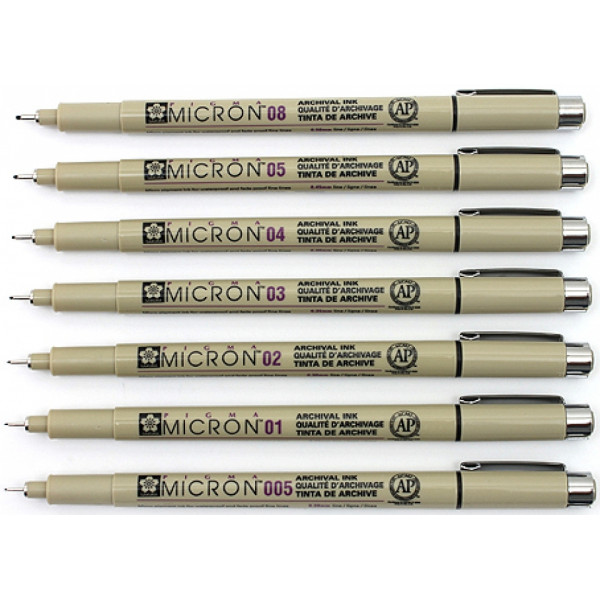 ручка капиллярная Pigma Micron - 0.3мм, черный