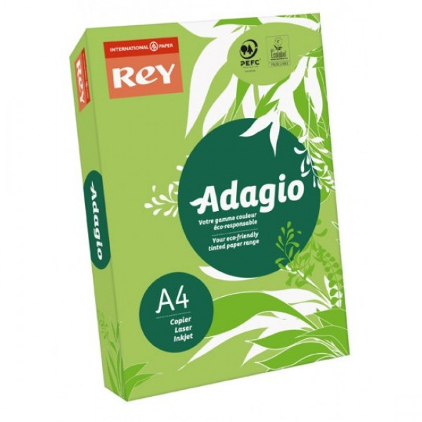 Бумага цветная A4, 80г/м, 500 л. REY adagio желтый неон