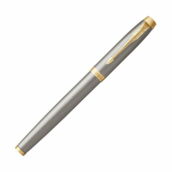 Ручка роллер IM Brushed Metal GT 0,5 мм, метал., подарочн. упак., золотистый, стерж. черный