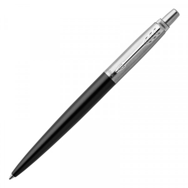 Ручка шарик/автомат Jotter Core K63 Bond Street Black CT 1,0 мм, метал., подарочн. упак., черный/серебристый, стерж. синий