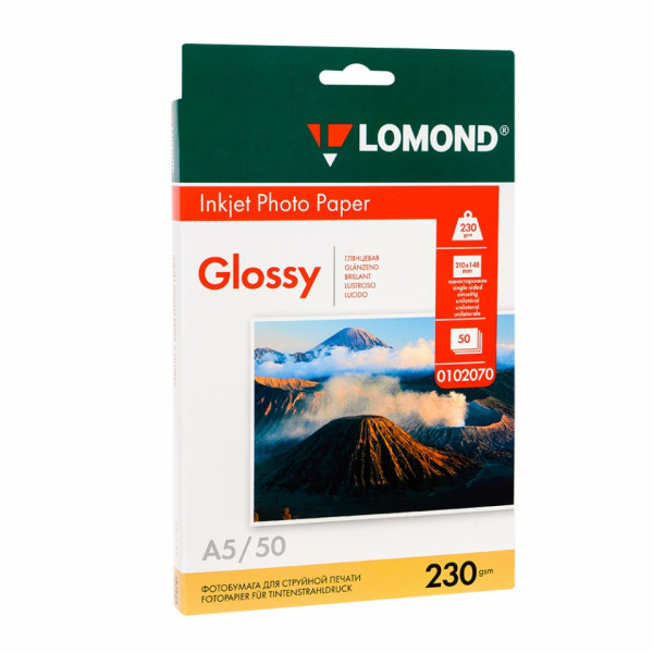 Фотобумага А4, 150 г/м, 50 л., глянц., одностор. Lomond