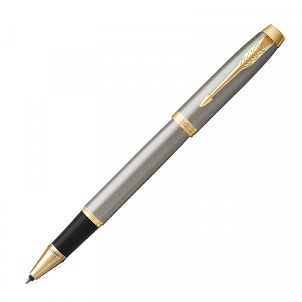 Ручка роллер IM Brushed Metal GT 0,5 мм, метал., подарочн. упак., золотистый, стерж. черный