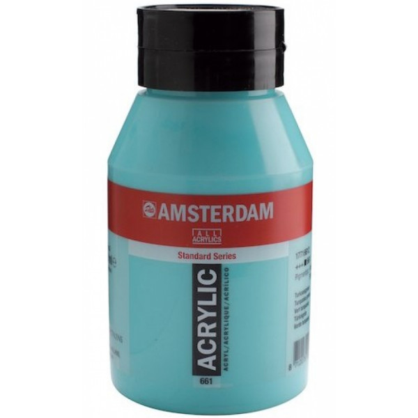 Краски акриловые Amsterdam 661 бирюзовая, 1000 мл., банка