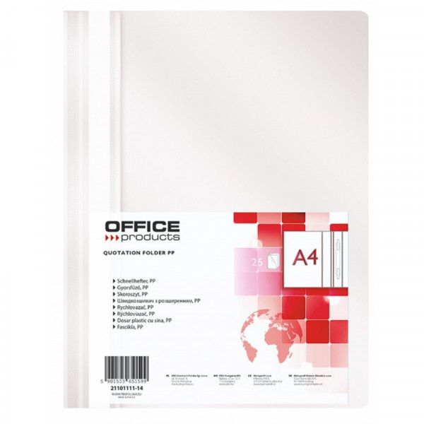 Папка скоросшиватель А4 Office Products белый