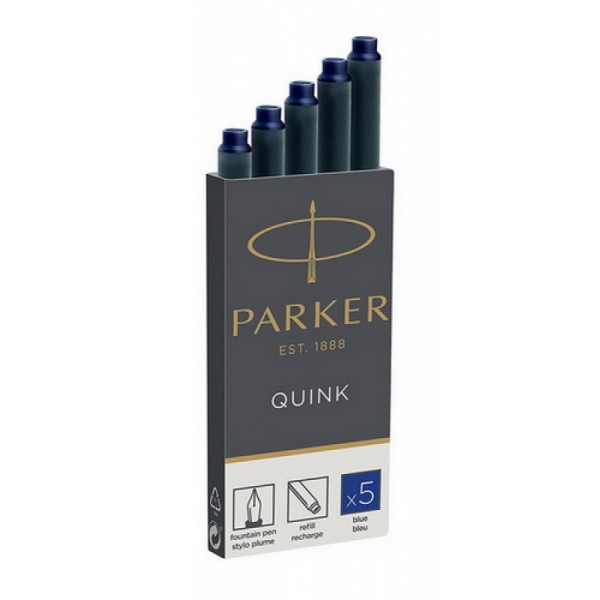 Чернильный патрон 75 мм. Parker 5 шт./уп., длин., синий