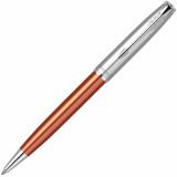 Ручка шарик/автомат Sonnet Essential SB K545 LaqOrange CT 1 мм, метал., подарочн. упак., серебристый/оранжевый, стерж. черный