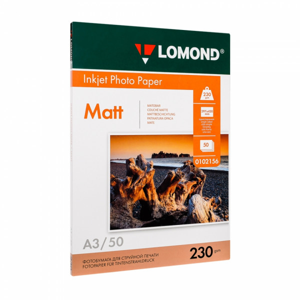 Фотобумага А3, 170 г/м, 100 л., матов., двустор. Lomond