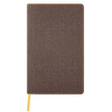 Блокнот А5 130*210 мм., 120 л., тонир., в клетку Harris Tobacco Brown интегральн. обл., искусств. матер., коричневый табак, срез желтый
