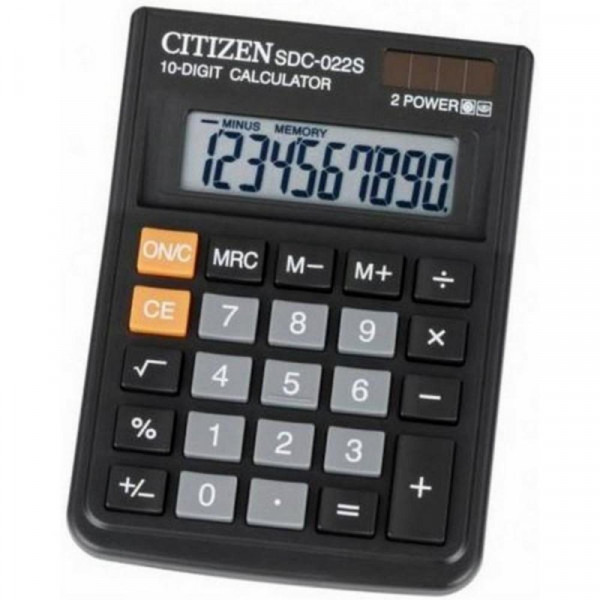 Кальк. наст. 10р. SDC-022S CITIZEN черный 119*87*23 мм