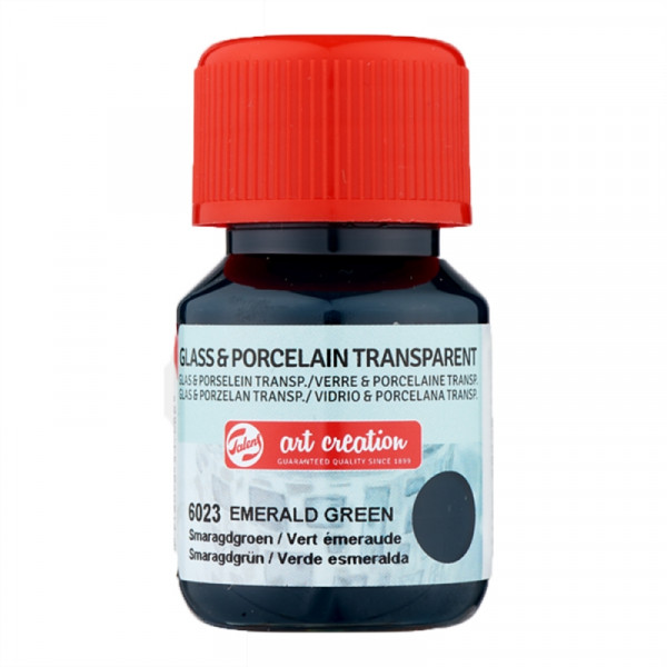 краски декоративные GLASS&PORCELAIN TRANSPARENT 6023 изумрудный 30 мл.
