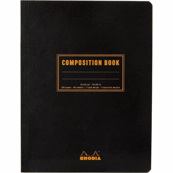 Книга для записей B5 190*250, 80л., лин Rhodia Classic склейка сбоку, обл. карт., оранжевый