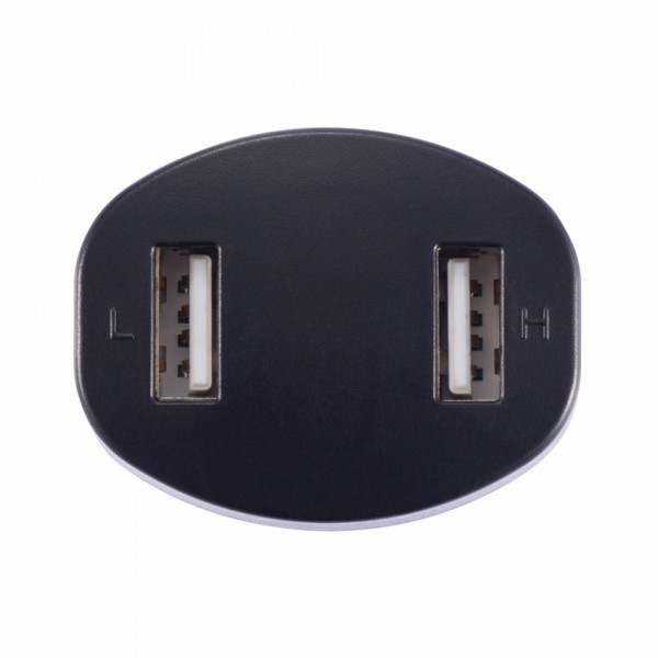 Зарядное устройство P302.061 авто+2USB, выход 5V/1.2А, черный